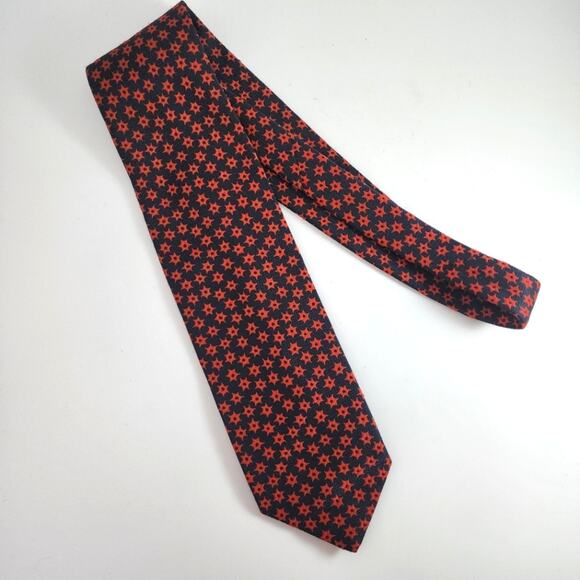 🌻3 for$19 Vintage Red & Blue Star Tie - Picture 1 of 3